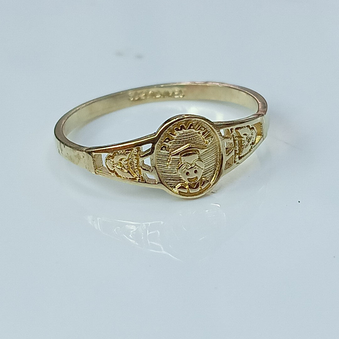 ANILLO DE GRADUACIÓN ORO 10 K 1.3 GRMS (SEMINUEVO)