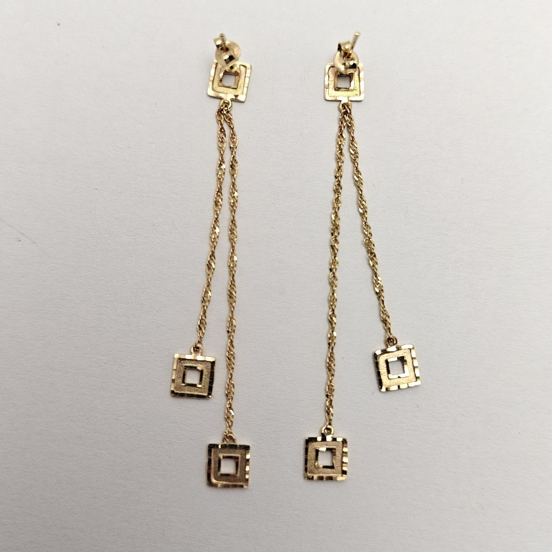 BROQUELES PAR ORO 14 K 1,90 GRMS (SEMINUEVO)