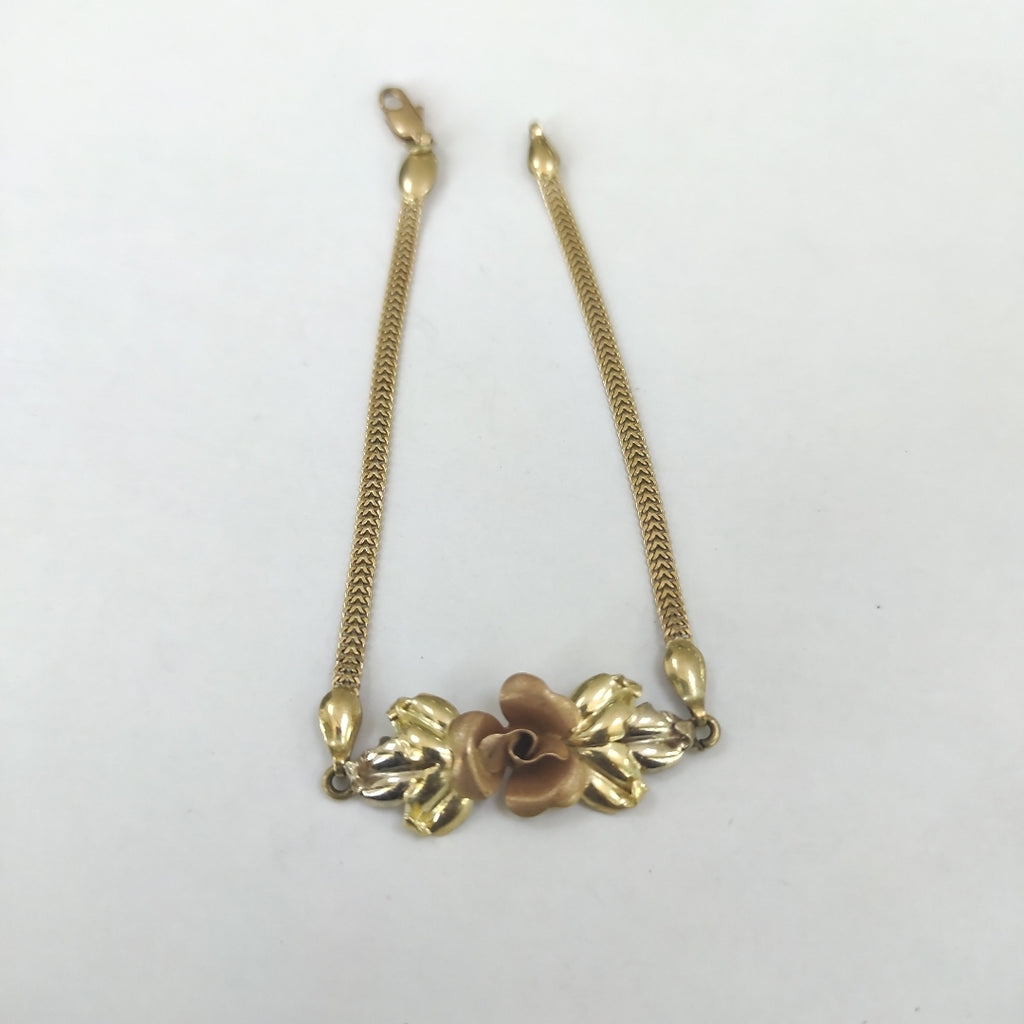 PULSERA ORO COMBINADO 14 K 5.8 GRMS (SEMINUEVO)