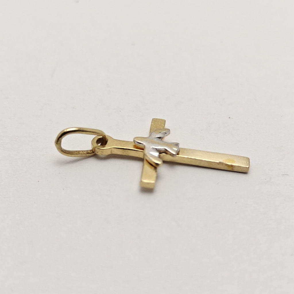 CRUZ ORO COMBINADO 14 K 1,40 GRMS (SEMINUEVO)