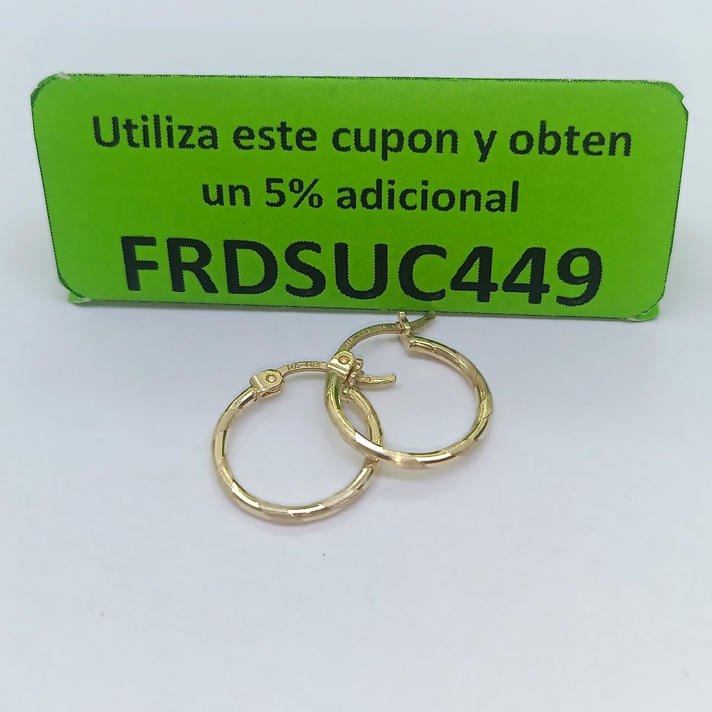 ARRACADAS PAR ORO 14 K 1.2 GRMS (SEMINUEVO)