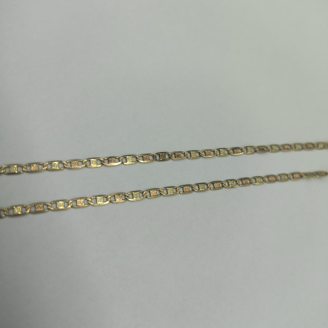 CADENA ORO, ORO COMBINADO 14 K 3.7 GRMS (SEMINUEVO)