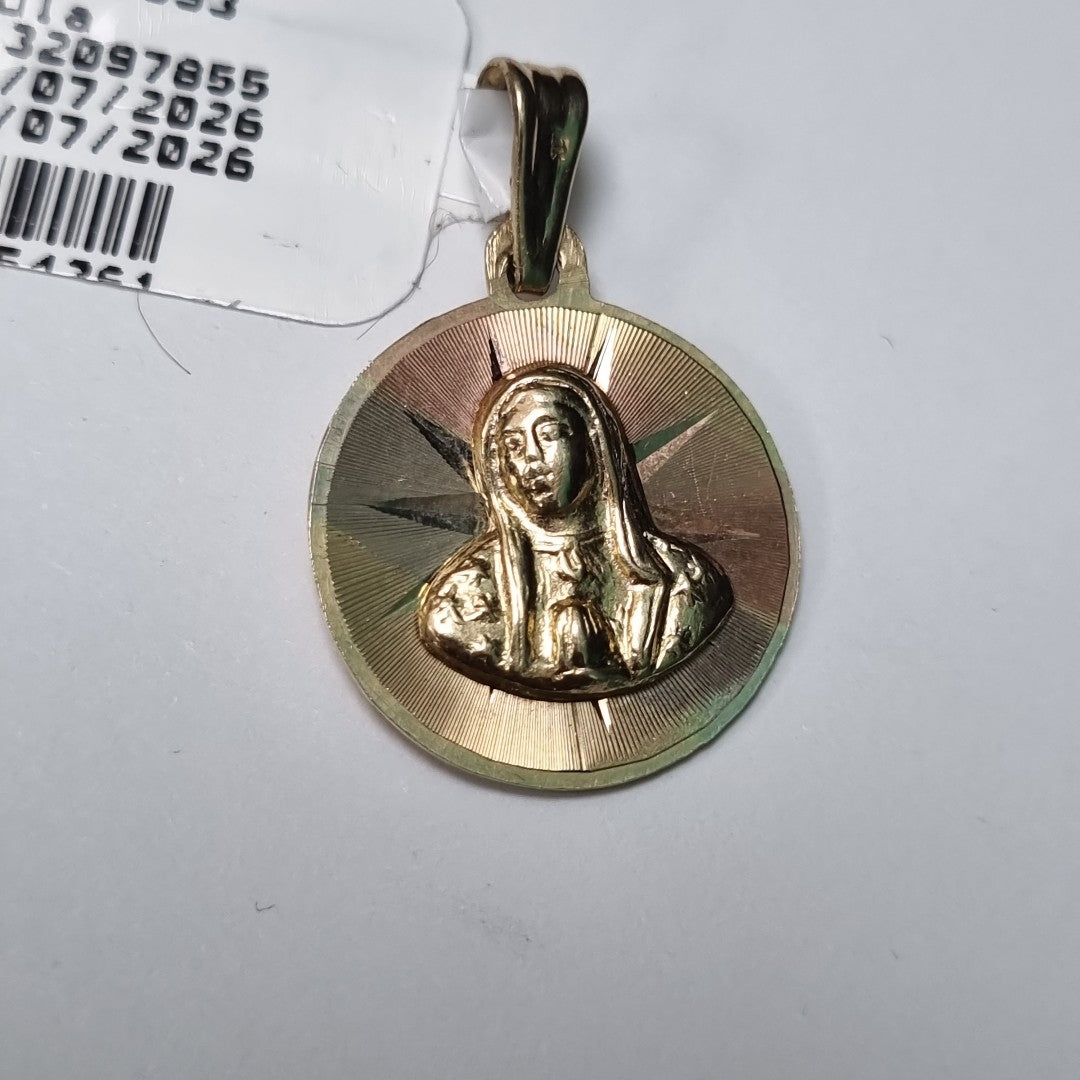MEDALLA RELIGIOSA ORO, ORO COMBINADO 10 K 1.8 GRMS (SEMINUEVO)