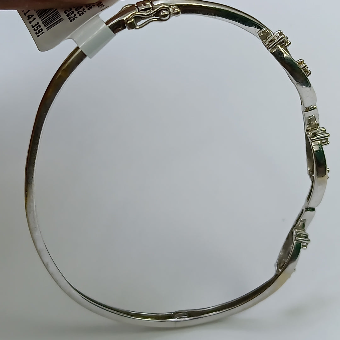PULSERA RIGIDA ORO BLANCO 14 K 6,60 GRMS (SEMINUEVO)