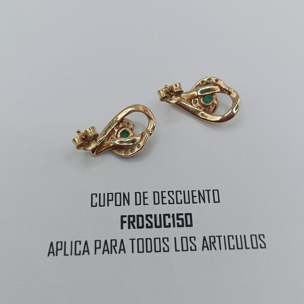 BROQUELES PAR ORO 14 K 3,30 GRMS (SEMINUEVO)