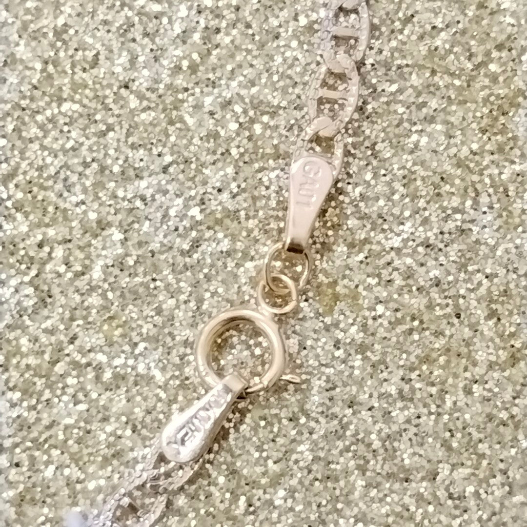 CADENAS TEJIDO GUCHI DIAMANTADO ORO 10K 55 CM 3.9 GR (NUEVO)