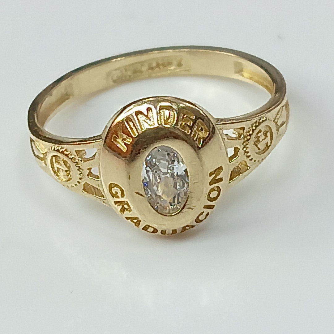 ANILLO DE GRADUACIÓN ORO 10 K 1.4 GRMS (SEMINUEVO)