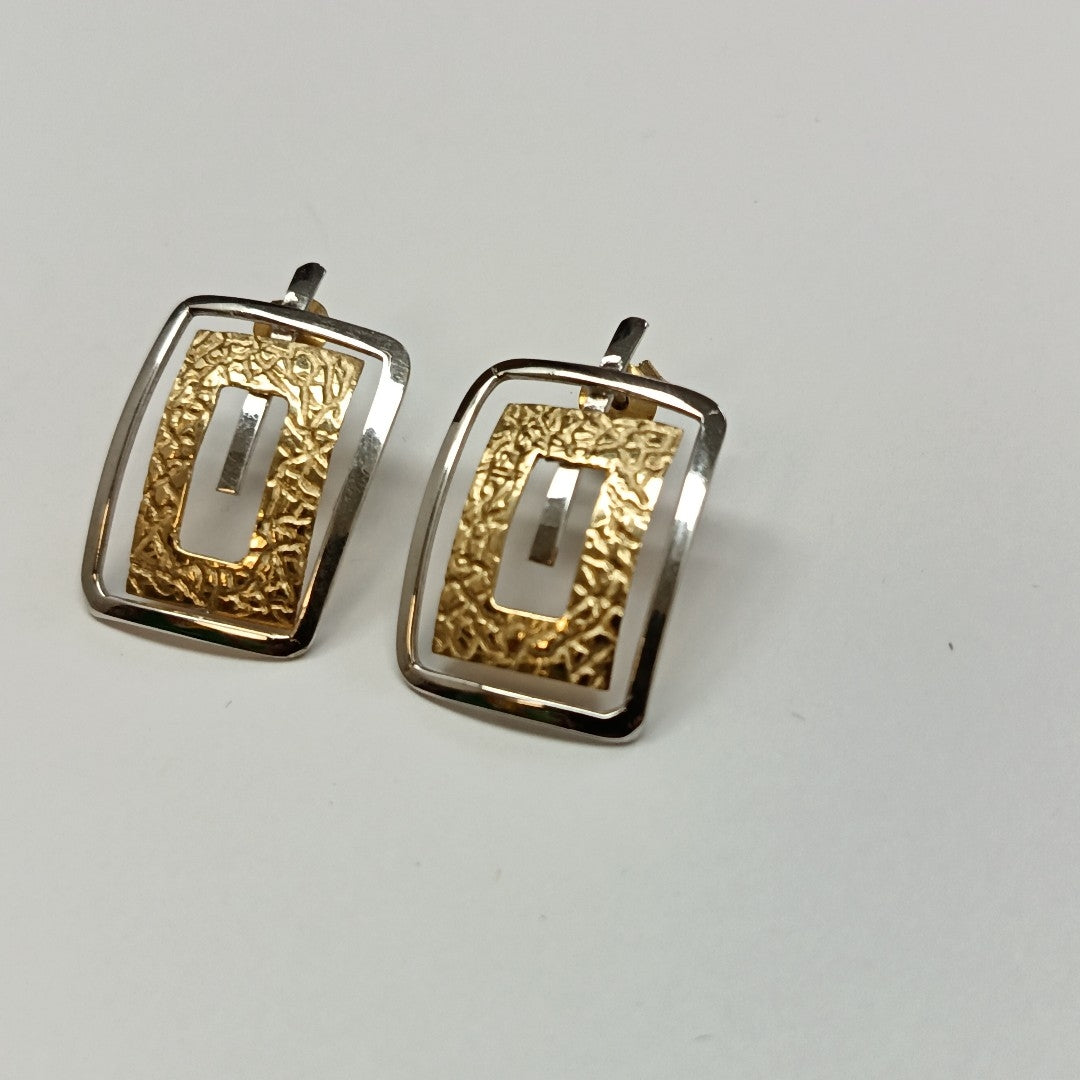 BROQUELES PAR ORO COMBINADO 14 K 4,30 GRMS (SEMINUEVO)