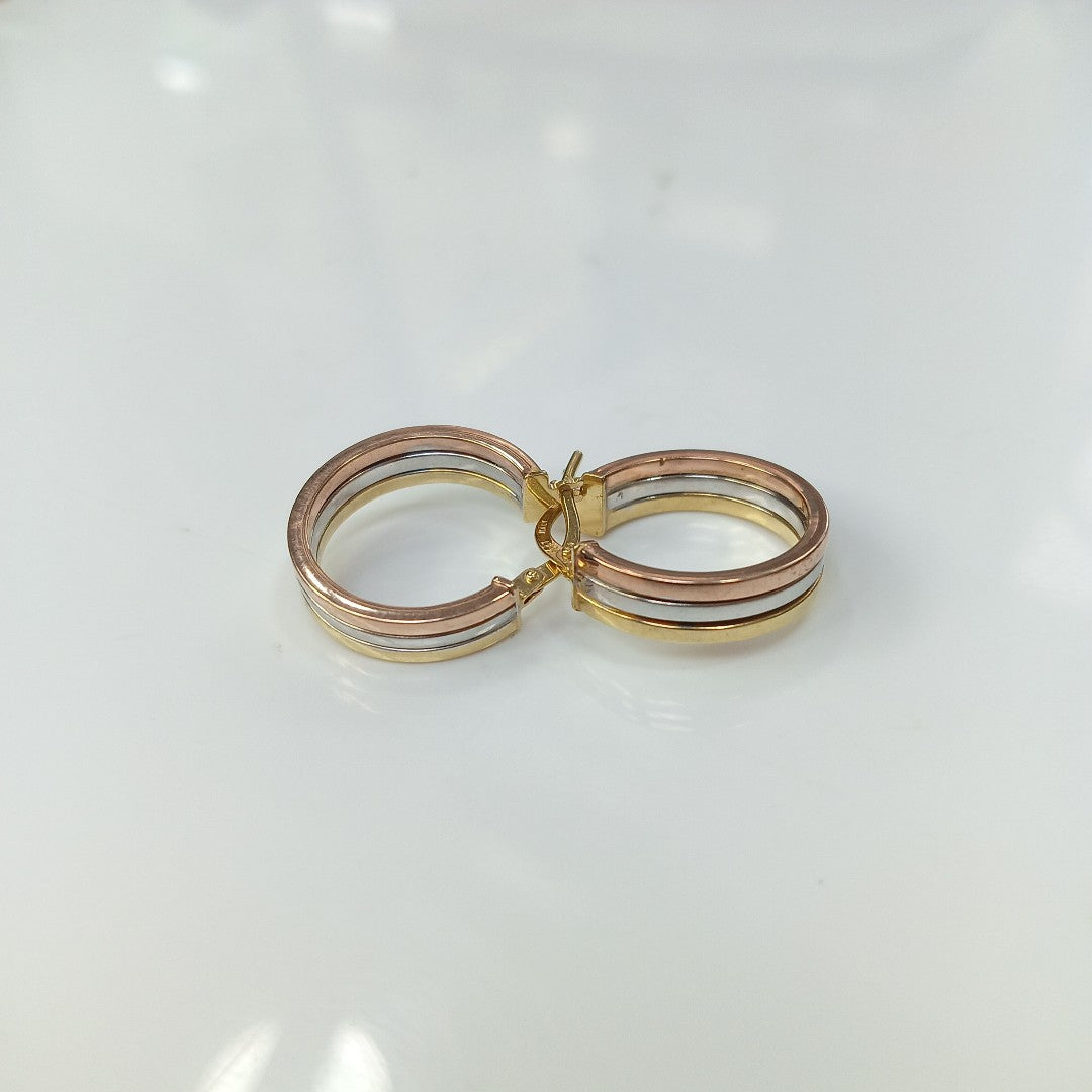 ARRACADAS PAR ORO COMBINADO 10 K 2.5 GRMS (SEMINUEVO)
