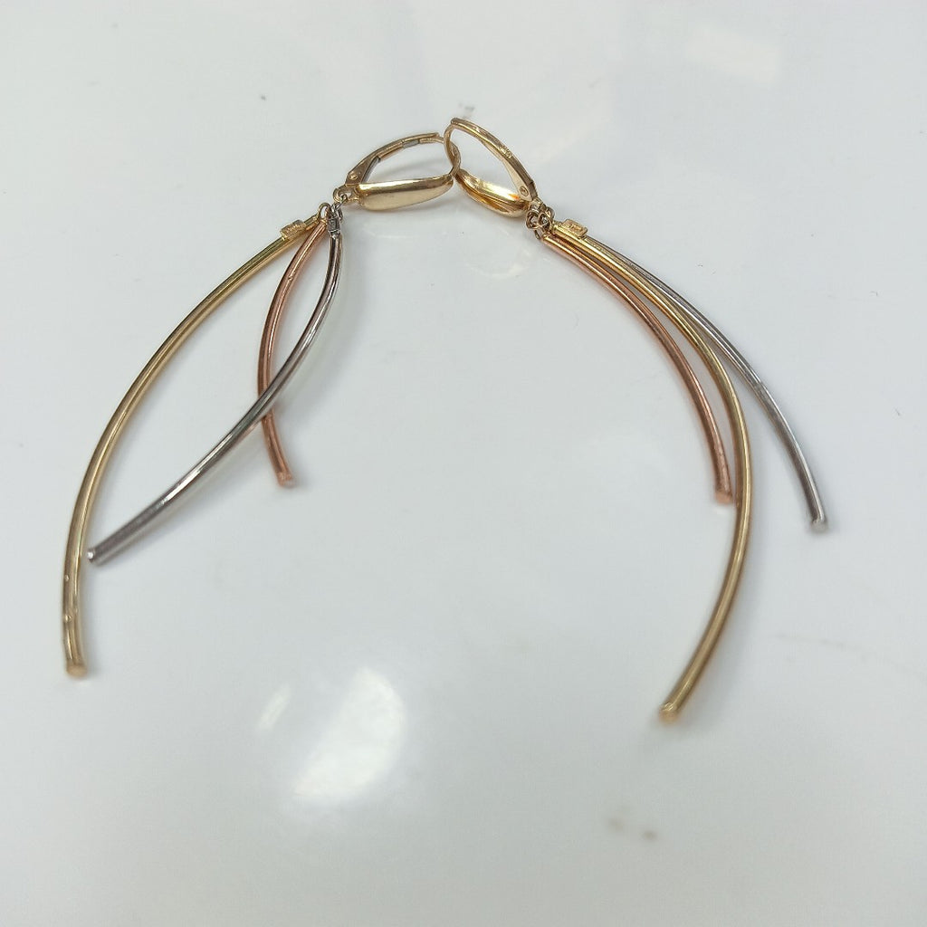 ARETES PAR ORO COMBINADO 10 K 2.7 GRMS (SEMINUEVO)