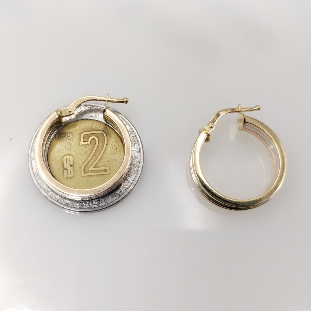 ARETES PAR ORO 14 K 2.5 GRMS (SEMINUEVO)