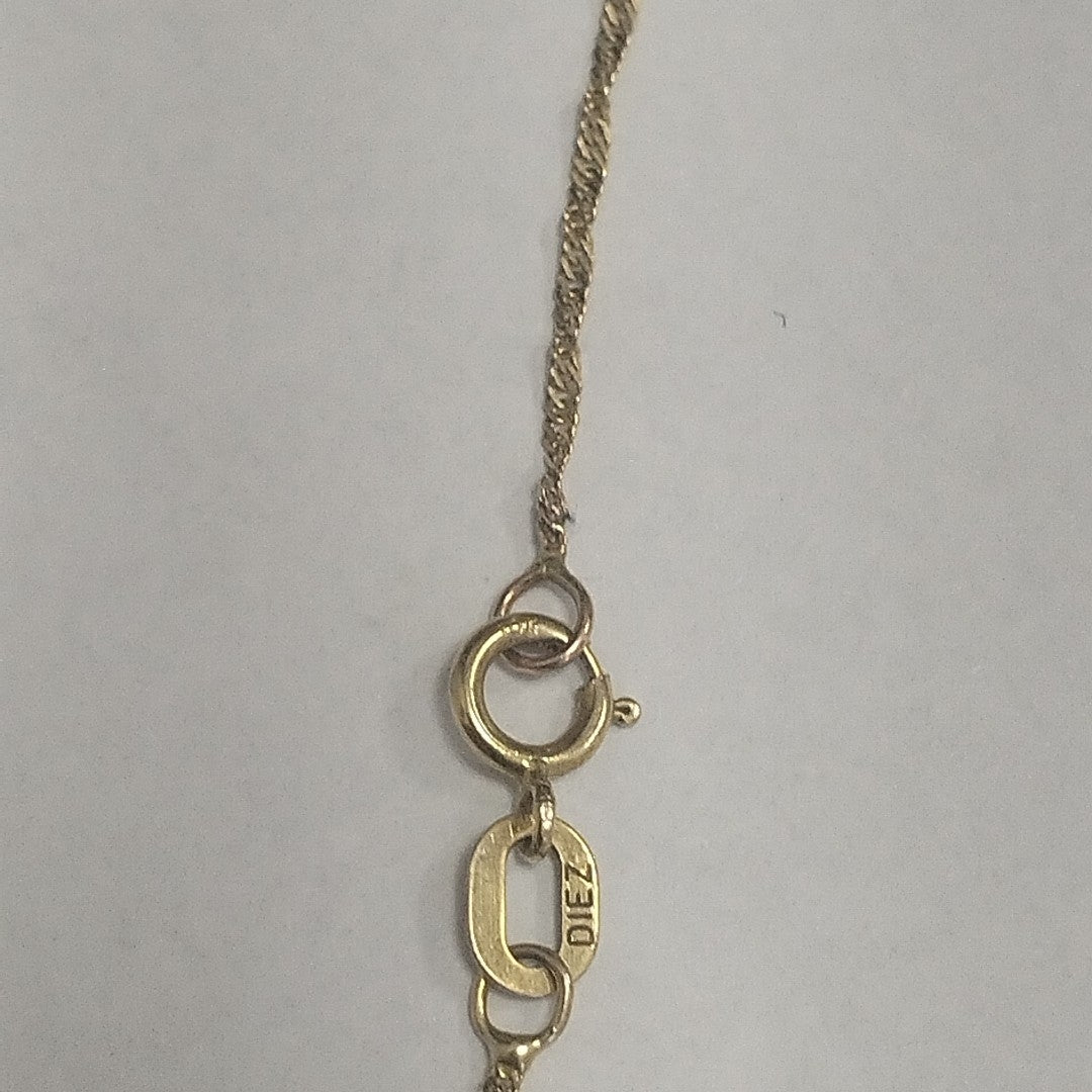 CADENA, DIJE ORO 10 K 1.2 GRMS (SEMINUEVO)