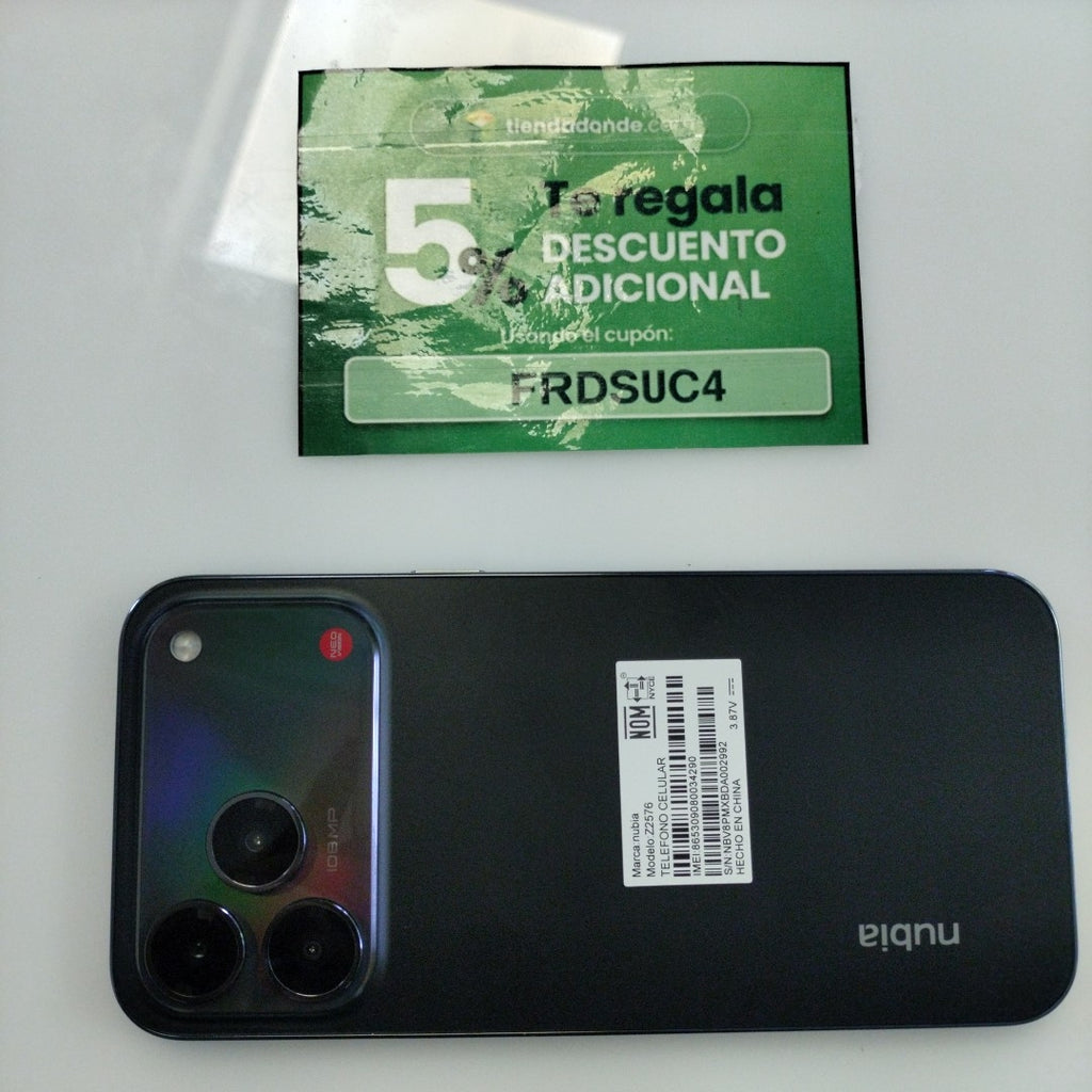 CELULAR NUBIA V80 PRO Z2576 (2025) 256 GB 8 GB RAM (SEMINUEVO)