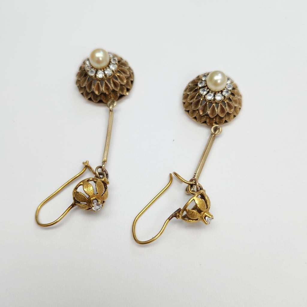 ARETES PAR ORO 14 K 9,50 GRMS (SEMINUEVO)