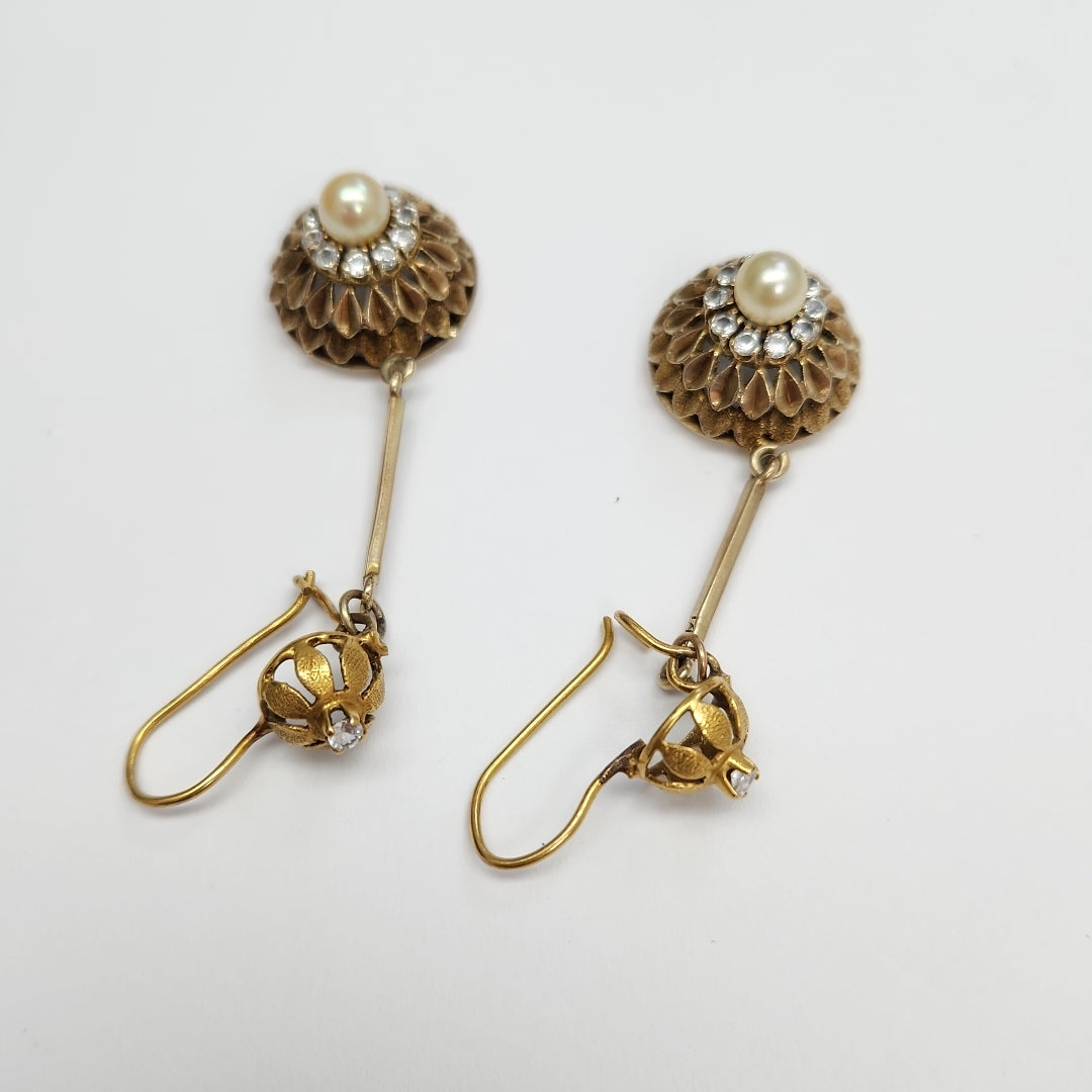 ARETES PAR ORO 14 K 9,50 GRMS (SEMINUEVO)