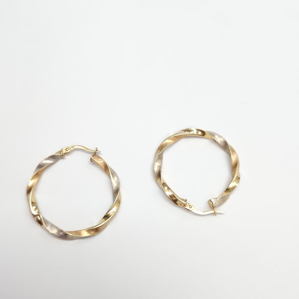 ARRACADAS PAR ORO COMBINADO 14 K 2,50 GRMS (SEMINUEVO)