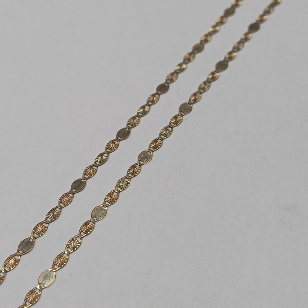 CADENA ORO, ORO COMBINADO 10 K 2.2 GRMS (SEMINUEVO)
