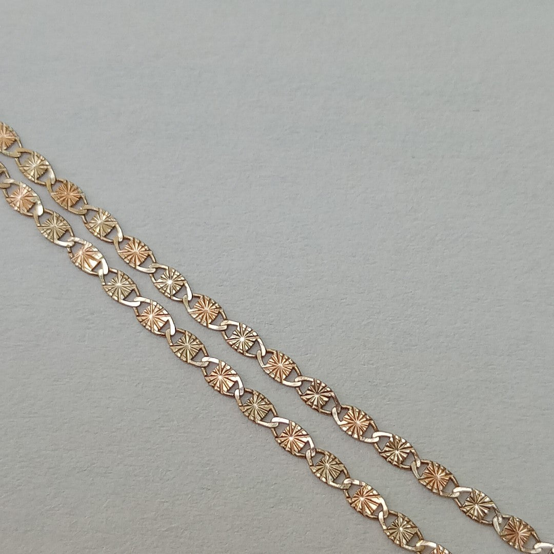 CADENA,MEDALLA RELIGIOSA ORO COMBINADO 10 K 2,80 GRMS (SEMINUEVO)