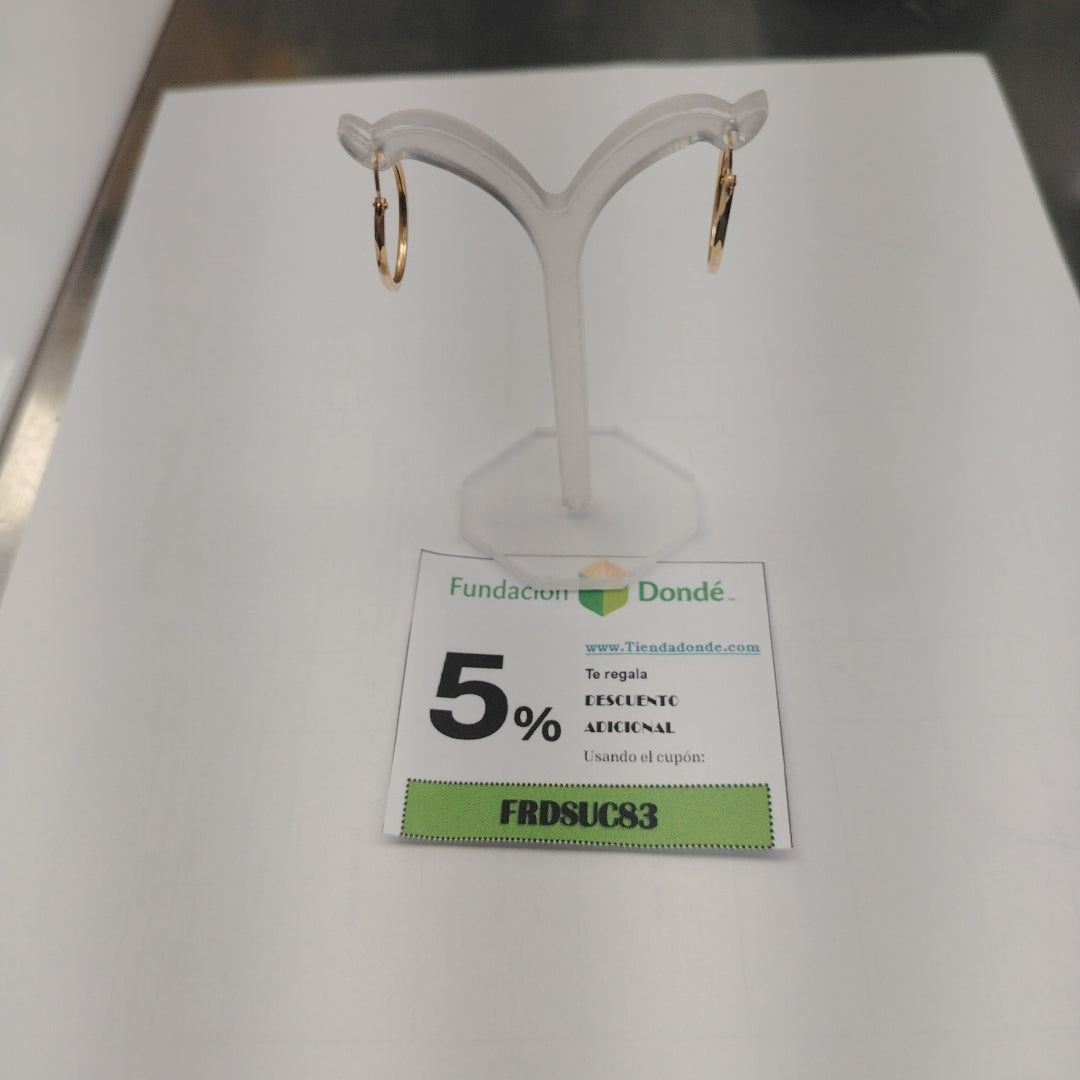 ARRACADAS PAR ORO 14 K 1.4 GRMS (SEMINUEVO)