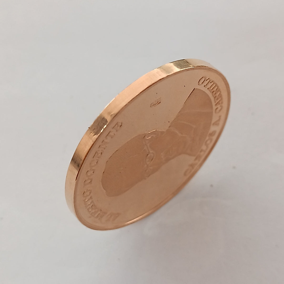 MEDALLA CONMEMORATIVA ORO 18 K 41.9 GRMS (SEMINUEVO)