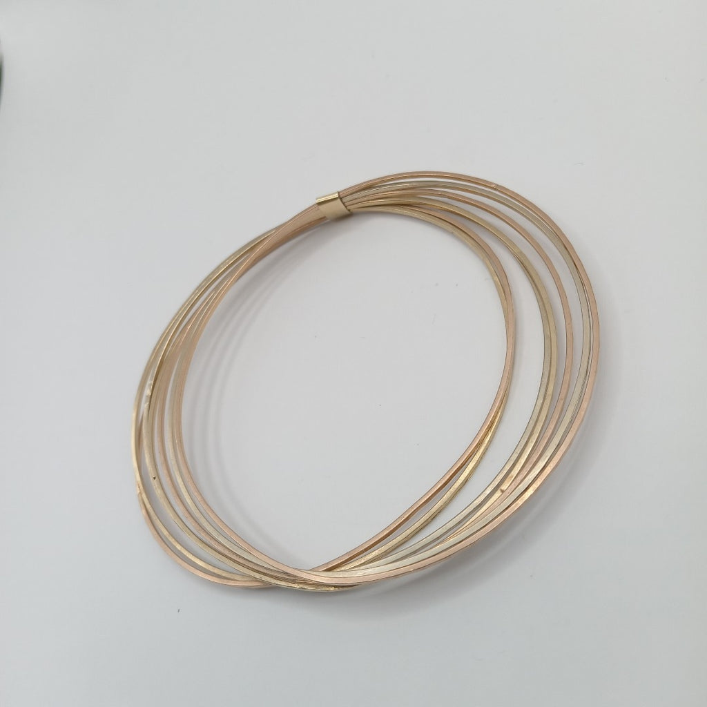SEMANARIO DE PULSERAS ORO, ORO COMBINADO 14 K 15.4 GRMS (SEMINUEVO)
