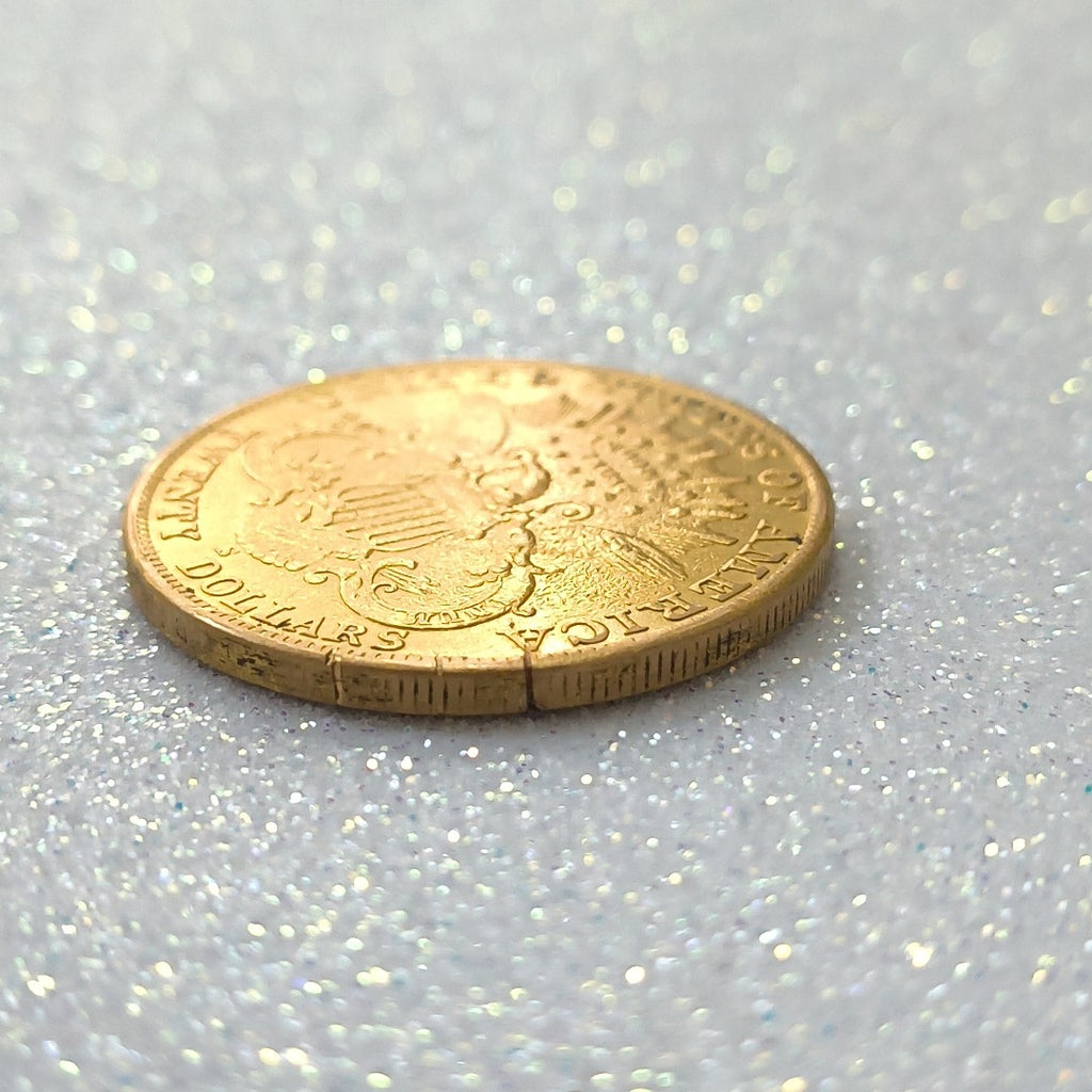 K1 33,20 GRMS 21 K IDENTIFICACIÓN MEDALLA CONMEMORATIVA MONEDAS DÓLARES 20 (SEMINUEVO)