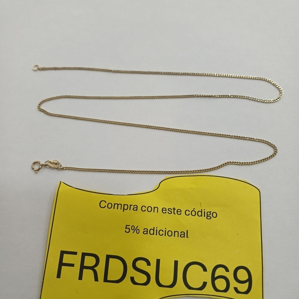 CADENAS TEJIDO BARBADA ORO 10K 50 CM 2.7 GR (NUEVO)
