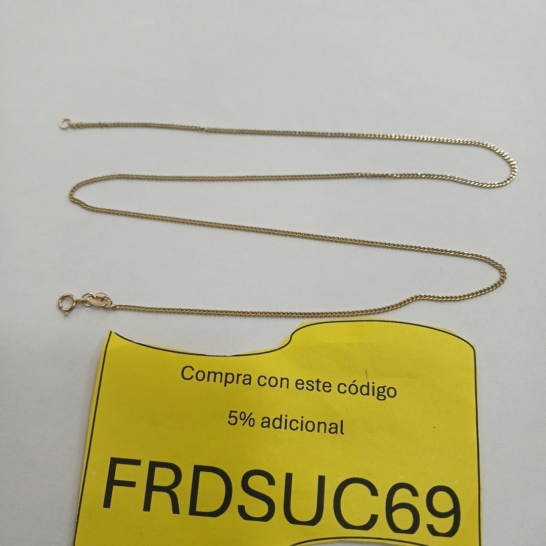CADENAS TEJIDO BARBADA ORO 10K 50 CM 2.7 GR (NUEVO)