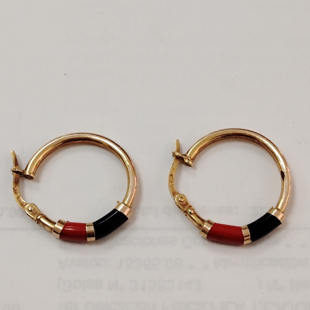 ARRACADAS PAR ORO 14 K 2.2 GRMS (SEMINUEVO)