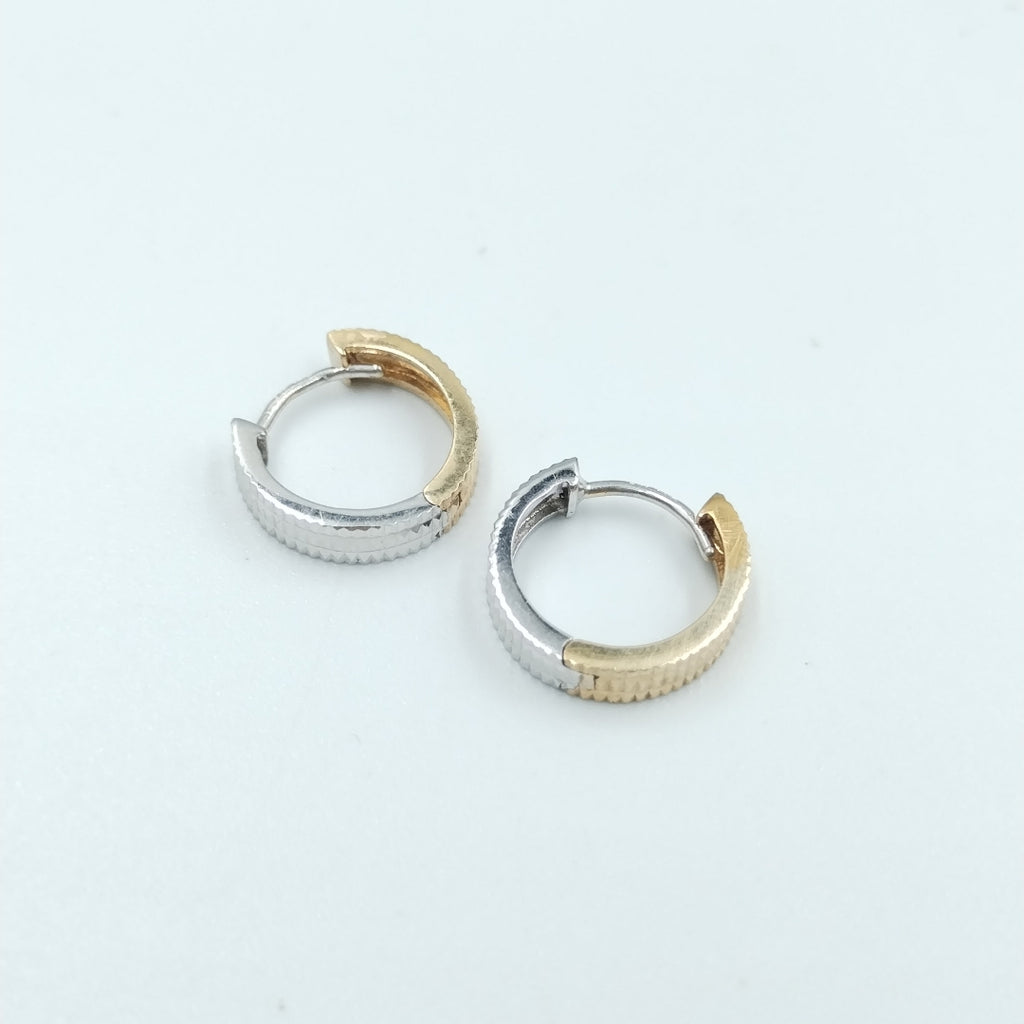 ARRACADAS PAR ORO, ORO BLANCO 14 K 2.1 GRMS (SEMINUEVO)