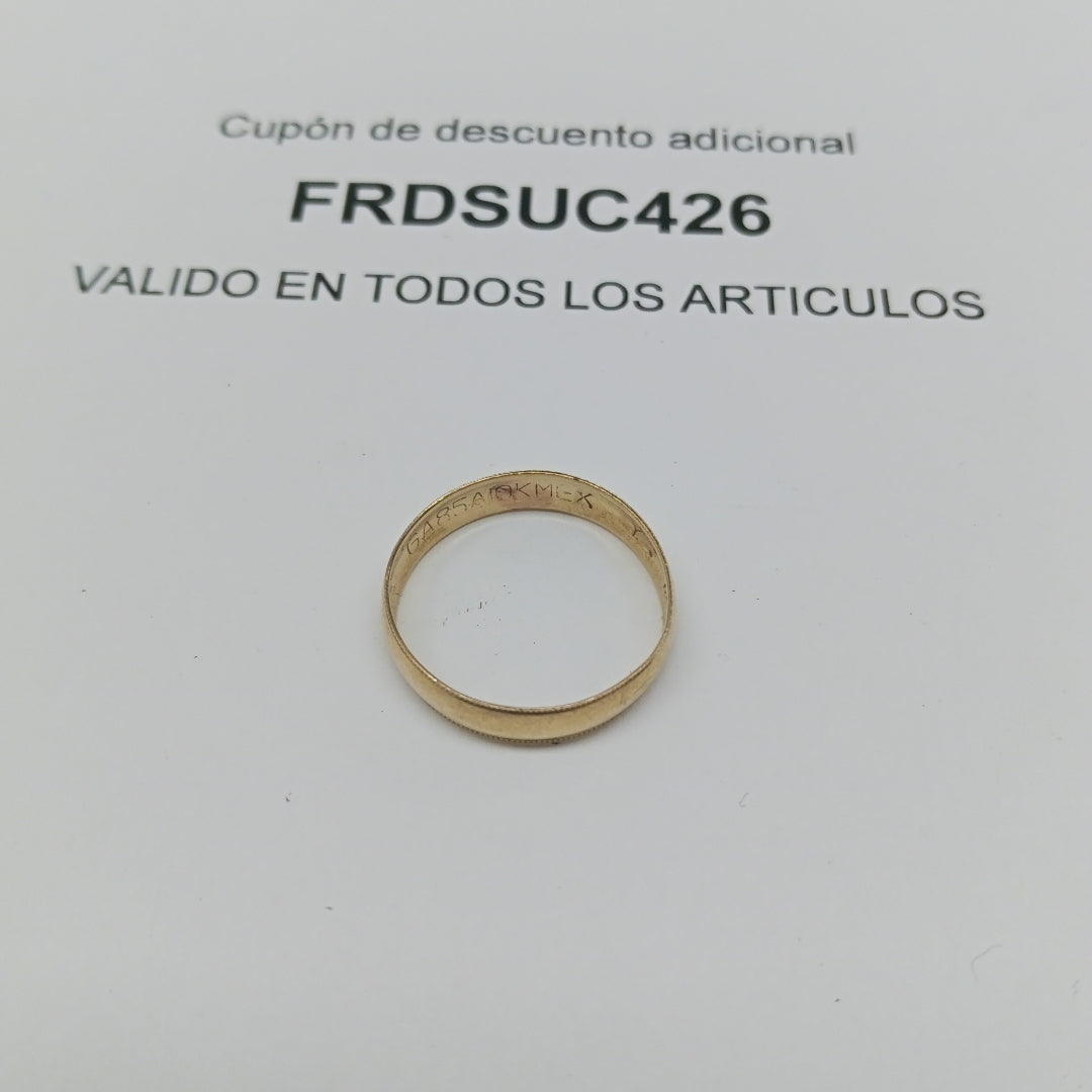 ARGOLLA ORO 10 K 1.2 GRMS (SEMINUEVO)