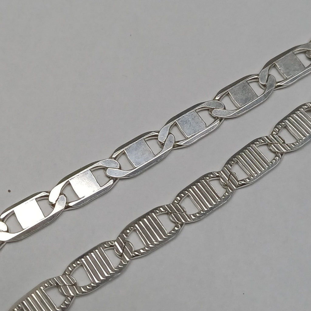 PULSERA TEJIDO ESPEJO PLATA .925 21 CM 7.8 GR (NUEVO)