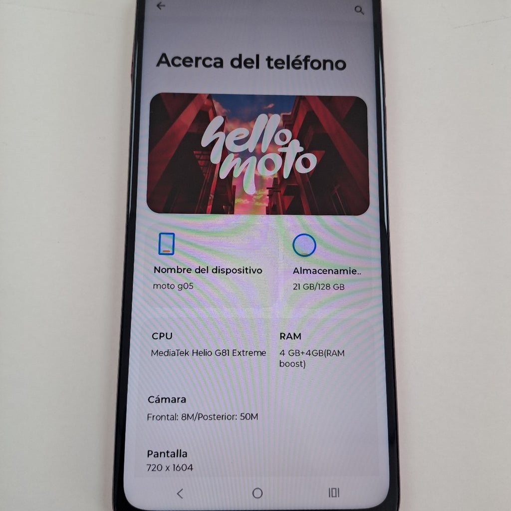 CELULAR MOTOROLA MOTO G05 XT2523-2 (2025) 128 GB 4 GB RAM (SEMINUEVO)