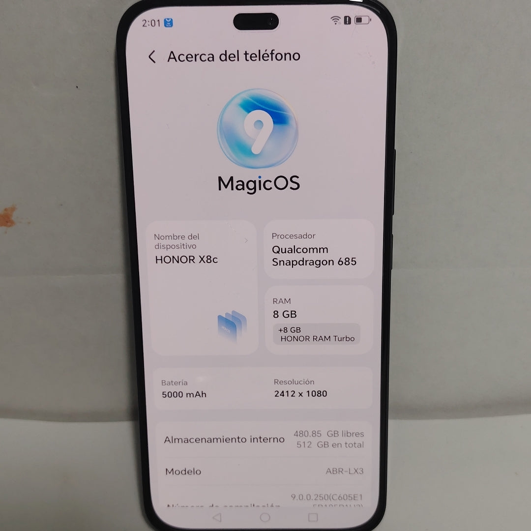 CELULAR HONOR X8C ABR-LX3 (2025) 512 GB 8 GB RAM (SEMINUEVO)
