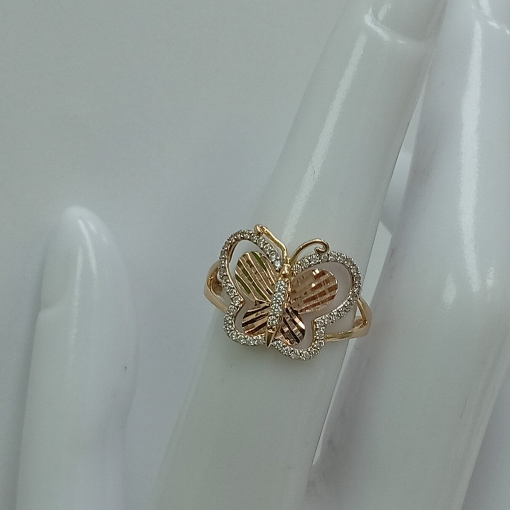 ANILLO ORO COMBINADO 10 K 2.1 GRMS (SEMINUEVO)