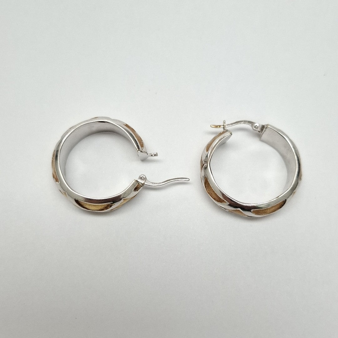ARRACADAS PAR ORO,ORO BLANCO 14 K 3,80 GRMS (SEMINUEVO)
