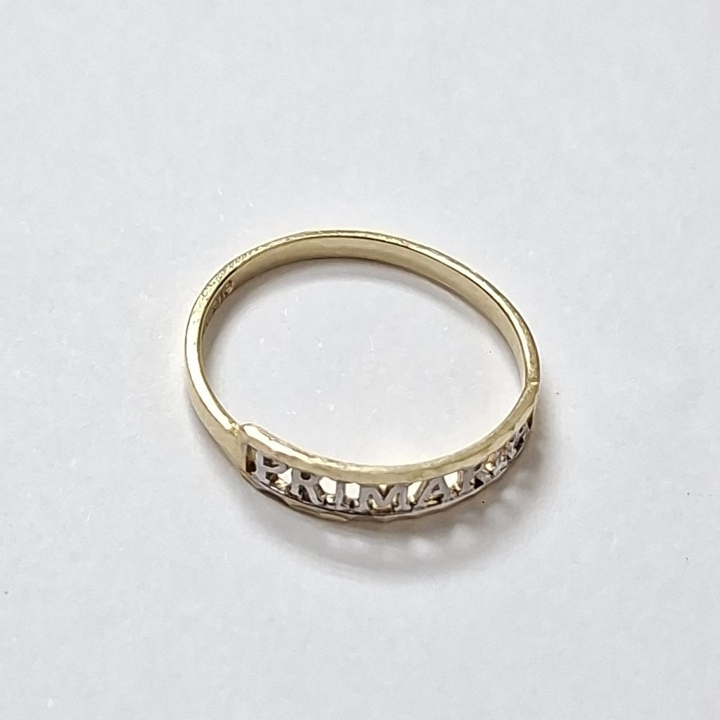 ANILLO DE GRADUACIÓN ORO 10 K 0.8 GRMS (SEMINUEVO)