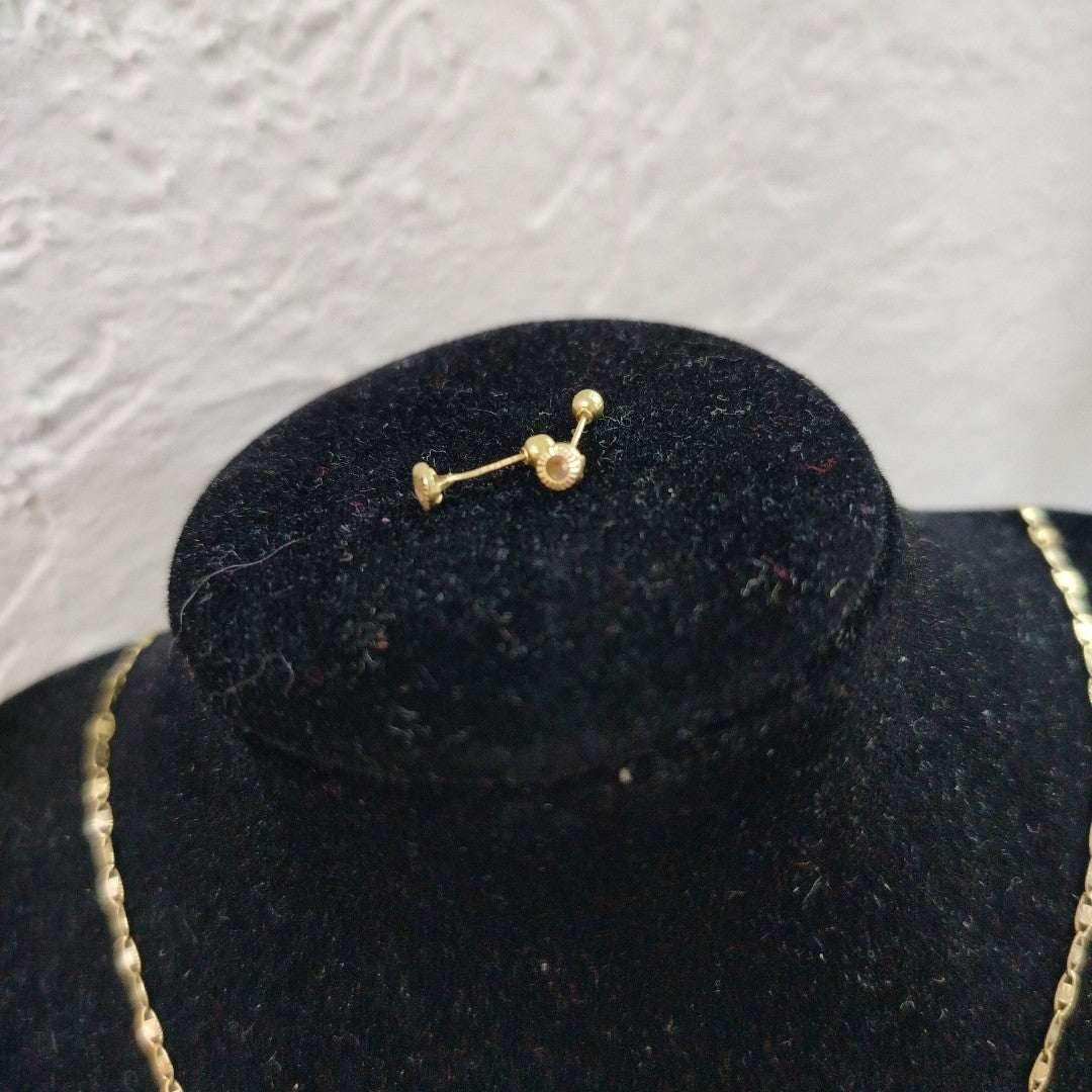 CADENA, DIJE ORO COMBINADO 10 K 2.5 GRMS (SEMINUEVO)