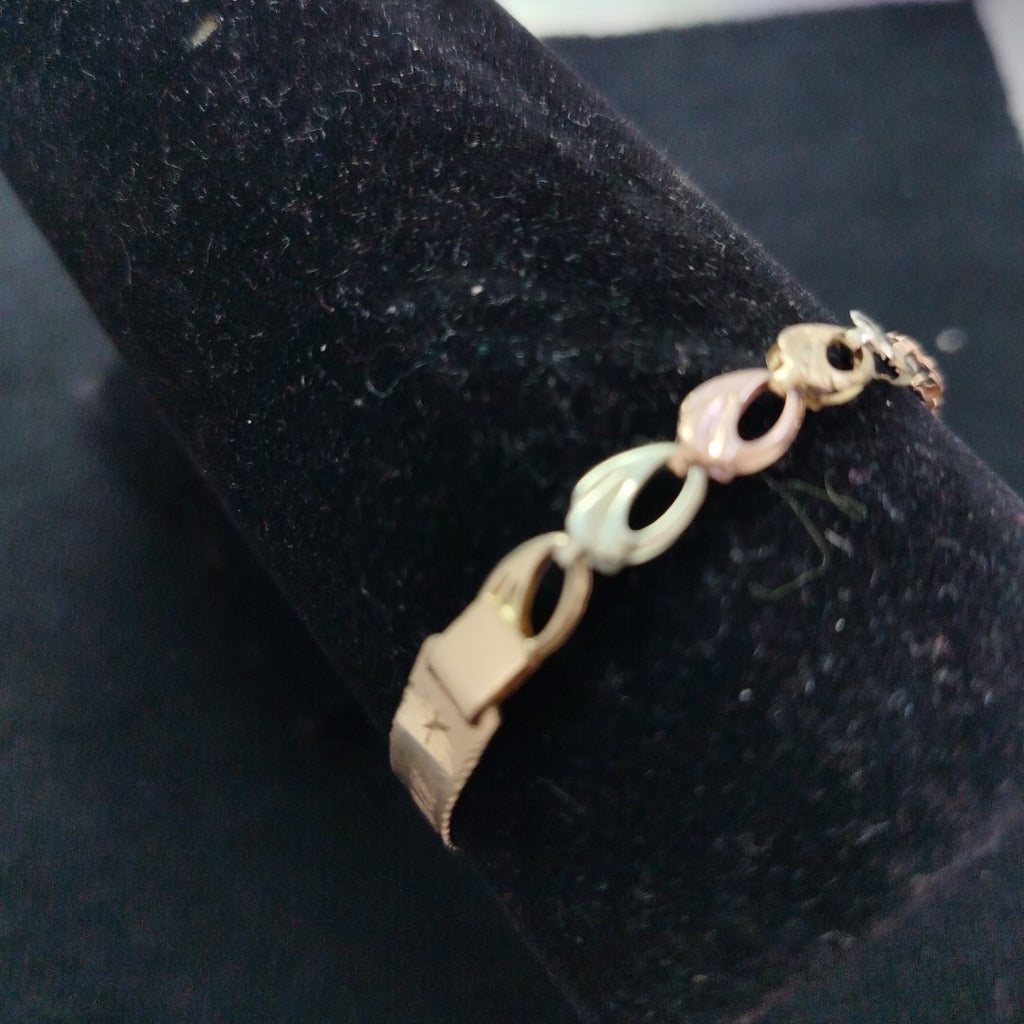 PULSERA ORO COMBINADO 10 K 6.8 GRMS (SEMINUEVO)