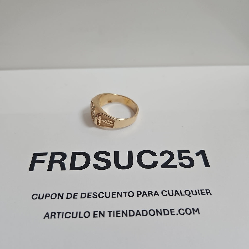 ANILLO CONMEMORATIVO ORO 14 K 12,80 GRMS (SEMINUEVO)