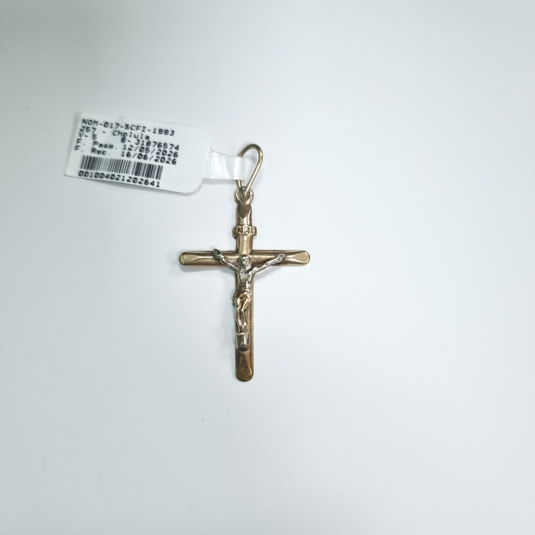 CRUCIFIJO ORO, ORO COMBINADO 10 K 1.5 GRMS (SEMINUEVO)
