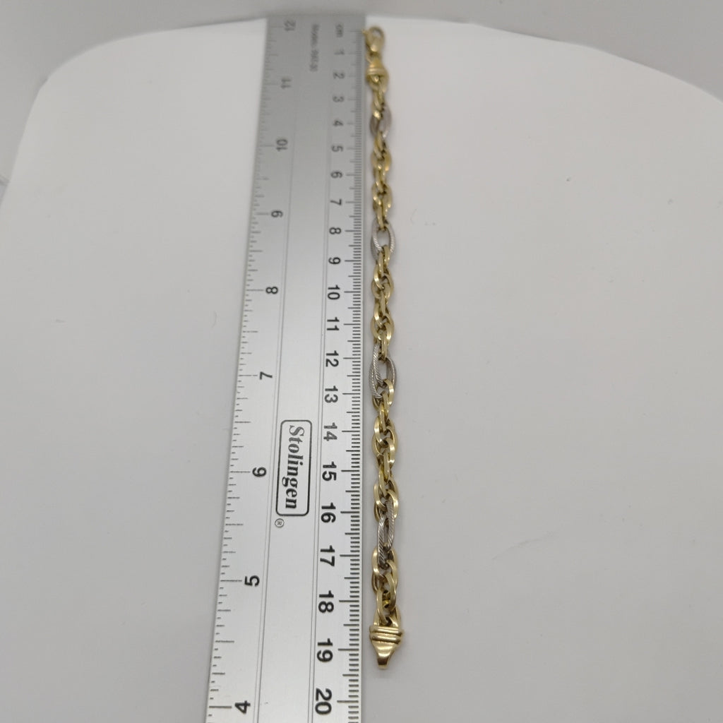 PULSERA ORO COMBINADO 14 K 9.3 GRMS (SEMINUEVO)