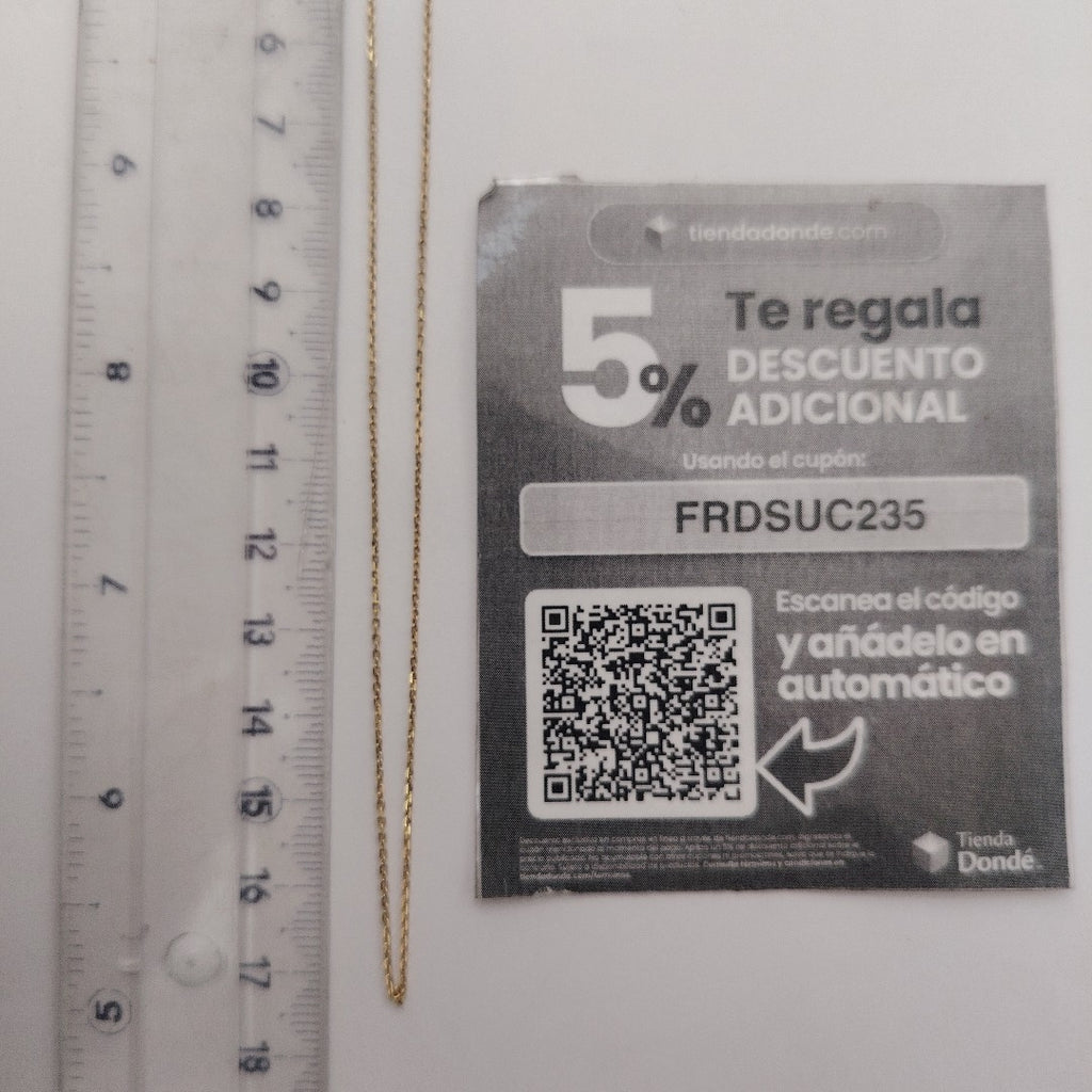CADENA ORO 14 K 1,10 GRMS (SEMINUEVO)