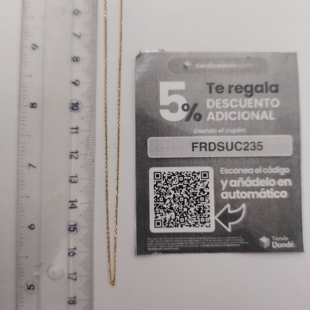 CADENA ORO 14 K 1,10 GRMS (SEMINUEVO)