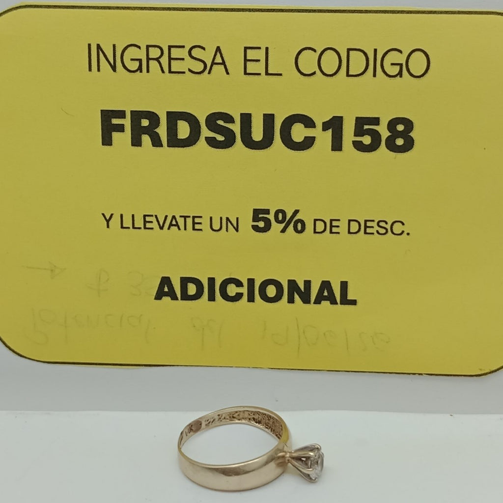 SOLITARIO ORO 14 K 2,10 GRMS (SEMINUEVO)