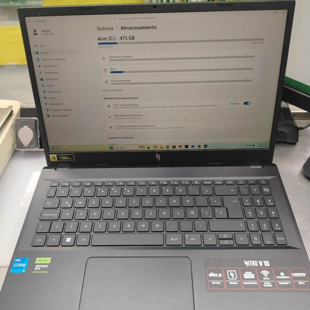 LAPTOP ACER NITRO V15 ANV15-51-50HH (2024) 512 GB SSD 8 GB RAM (SEMINUEVO)