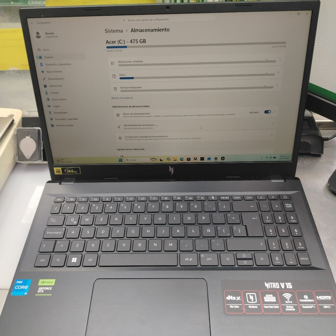 LAPTOP ACER NITRO V15 ANV15-51-50HH (2024) 512 GB SSD 8 GB RAM (SEMINUEVO)