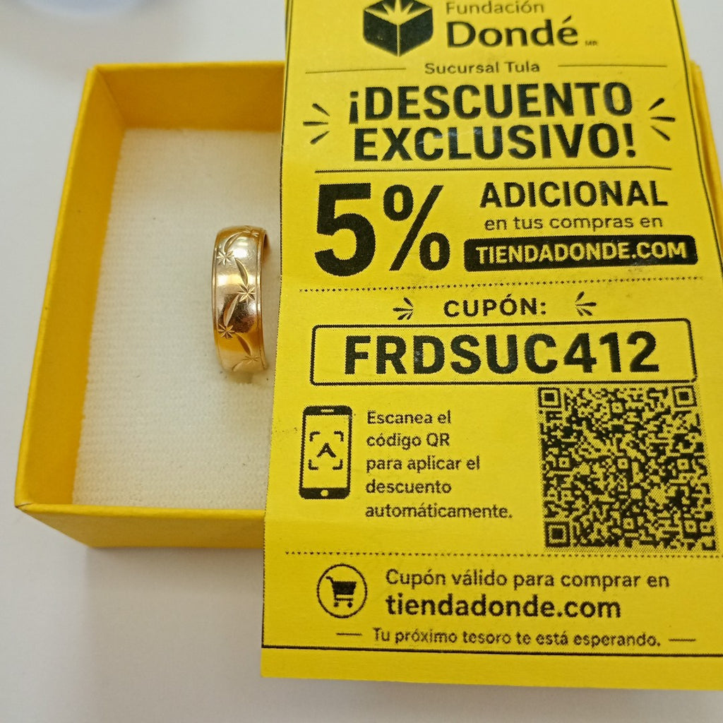 ARGOLLA ORO 14 K 2.9 GRMS (SEMINUEVO)