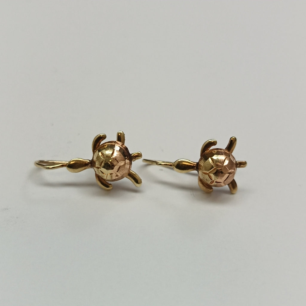 ARETES PAR ORO COMBINADO 14 K 1,10 GRMS (SEMINUEVO)