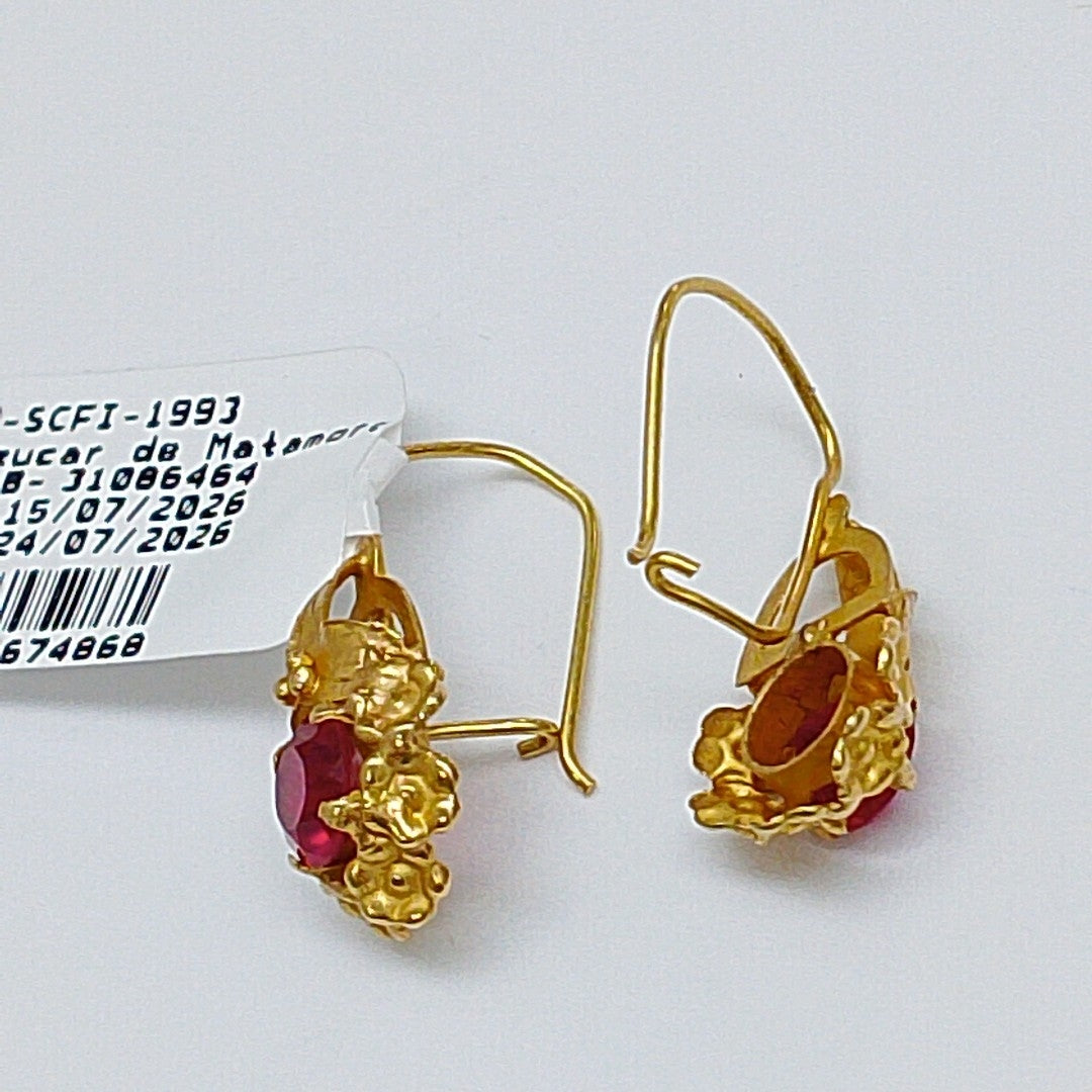 ARETES PAR ORO 18 K 2.3 GRMS (SEMINUEVO)
